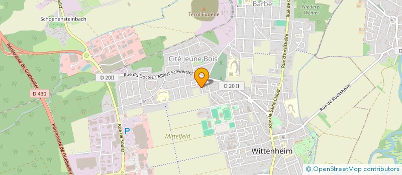 localisation de l'entreprise MADAME MARTINE BETSCHA  WITTENHEIM