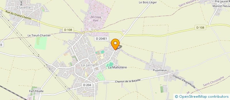 localisation de l'entreprise MADAME MARTINE BIDEAU  LA JARRIE