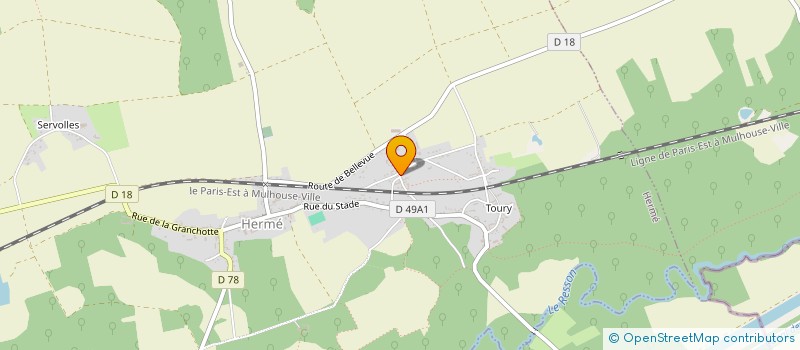 localisation de l'entreprise MADAME MARTINE BIEVRE  HERME