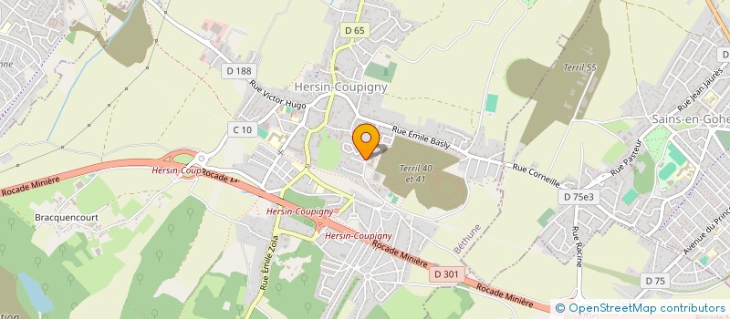 localisation de l'entreprise MADAME MARTINE BILLET  HERSIN-COUPIGNY