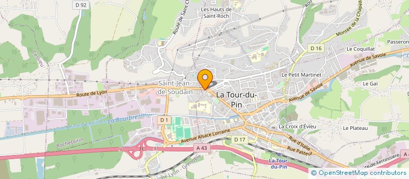 localisation de l'entreprise MADAME MARTINE BLANC  LA TOUR-DU-PIN