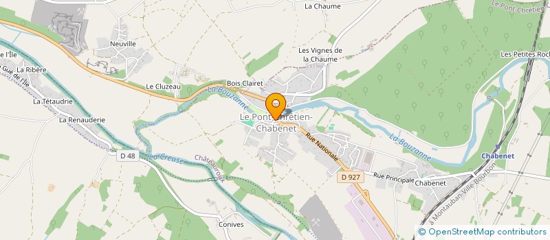 localisation de l'entreprise MADAME MARTINE BLANCHARD à LE PONT-CHRETIEN-CHABENET