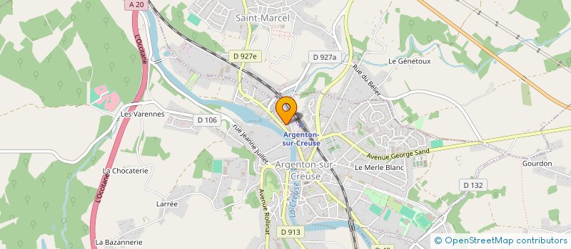 localisation de l'entreprise MADAME MARTINE BLONDET à ARGENTON-SUR-CREUSE