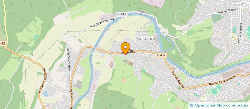 localisation de l'entreprise MADAME MARTINE BOILLOT  MANDEURE