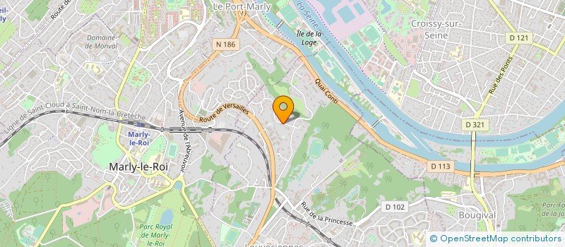 localisation de l'entreprise MADAME MARTINE BONNELLE  LOUVECIENNES