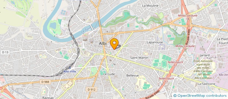 localisation de l'entreprise MADAME MARTINE BONNEVILLE à ALBI