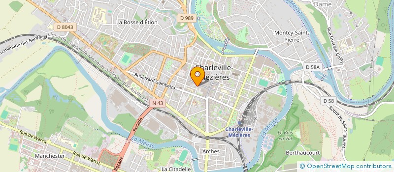 localisation de l'entreprise MADAME MARTINE BORDERIOUX  CHARLEVILLE-MEZIERES