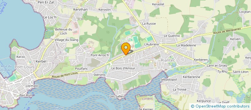 localisation de l'entreprise MADAME MARTINE BOUISSAC  RIANTEC