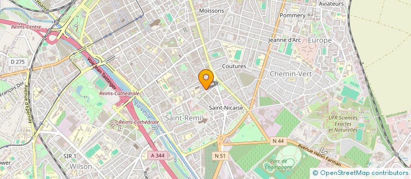 localisation de l'entreprise MADAME MARTINE BOUREZ à REIMS