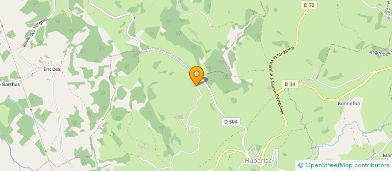 localisation de l'entreprise MADAME MARTINE BOUSQUET  HUPARLAC