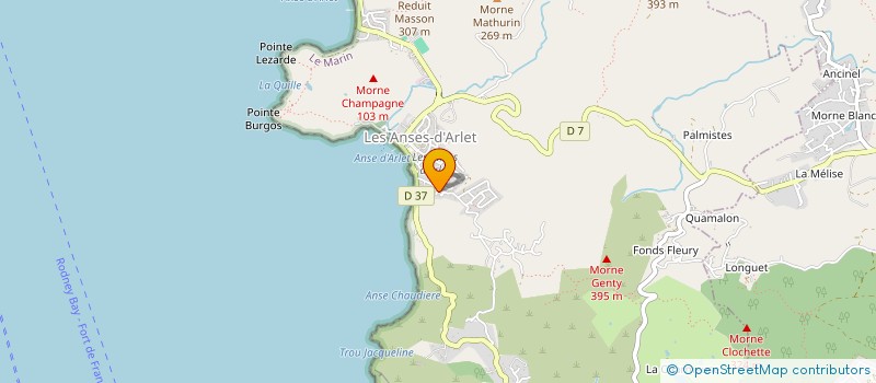 localisation de l'entreprise MADAME MARTINE BRAQUEHAIS  ANSES D'ARLET