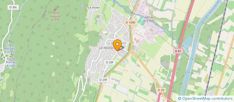 localisation de l'entreprise MADAME MARTINE BRUN à SAINT-VINCENT-DE-MERCUZE