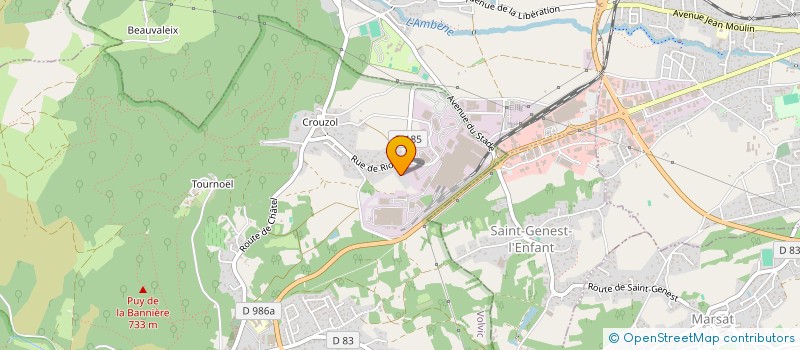 localisation de l'entreprise MADAME MARTINE BRUNET  VOLVIC