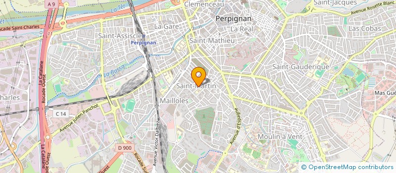 localisation de l'entreprise MADAME MARTINE BRUZAT  PERPIGNAN