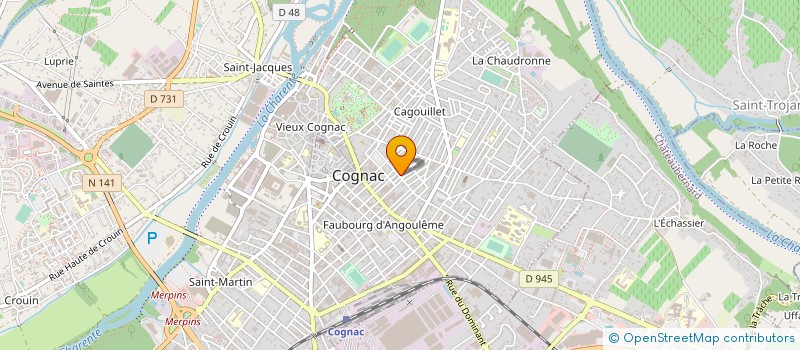 localisation de l'entreprise MADAME MARTINE CADENE à COGNAC