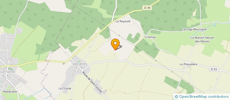 localisation de l'entreprise MADAME MARTINE CAILLE  VEZIERES