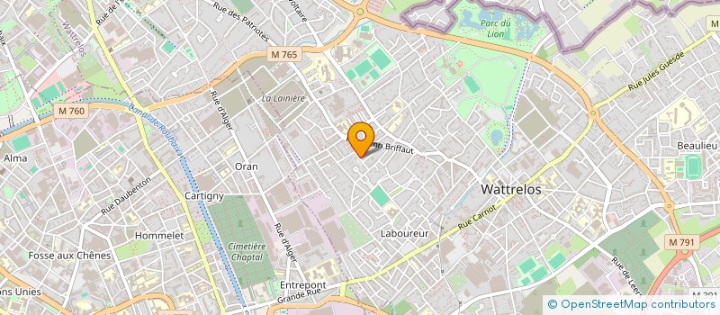 localisation de l'entreprise MADAME MARTINE CARON  WATTRELOS