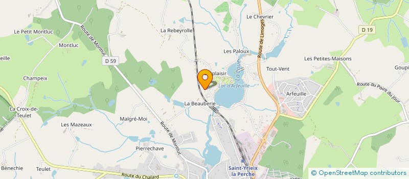 localisation de l'entreprise MADAME MARTINE CELERIER à SAINT-YRIEIX-LA-PERCHE