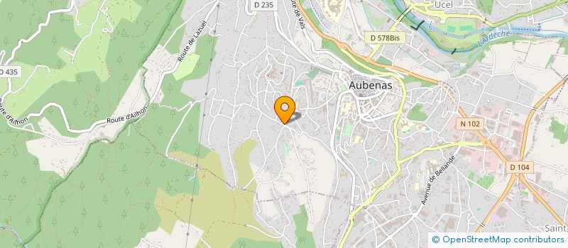 localisation de l'entreprise MADAME MARTINE CHAMBON  AUBENAS