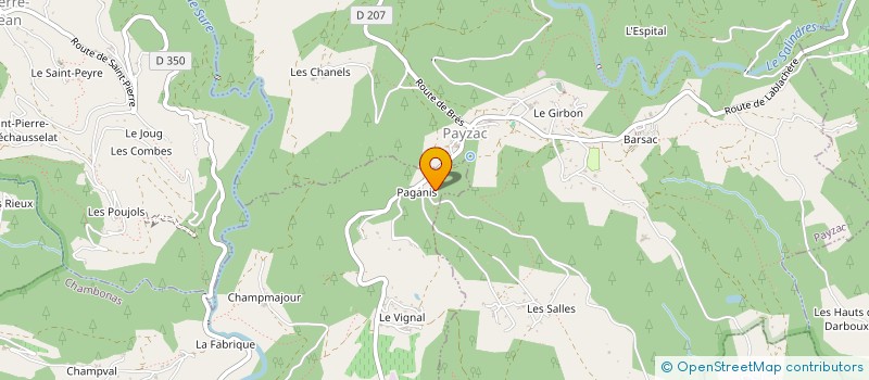 localisation de l'entreprise MADAME MARTINE CHANNAC  LES VANS