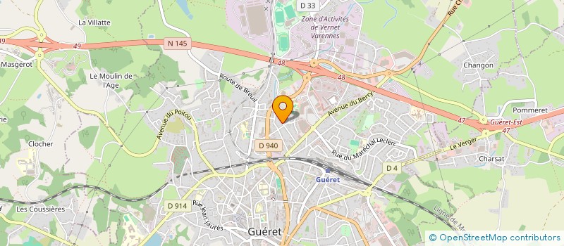 localisation de l'entreprise MADAME MARTINE CHARRON à GUERET