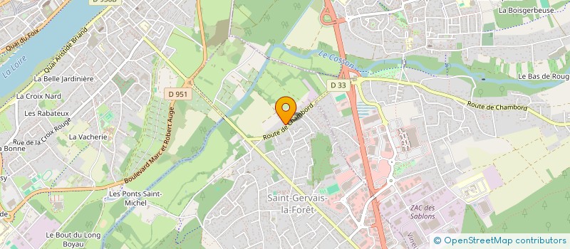 localisation de l'entreprise MADAME MARTINE CHEVREUIL  SAINT-GERVAIS-LA-FORET