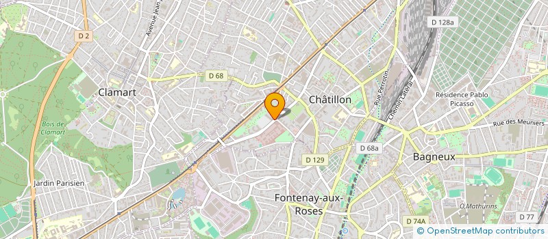 localisation de l'entreprise MADAME MARTINE CLAIRET  CHATILLON