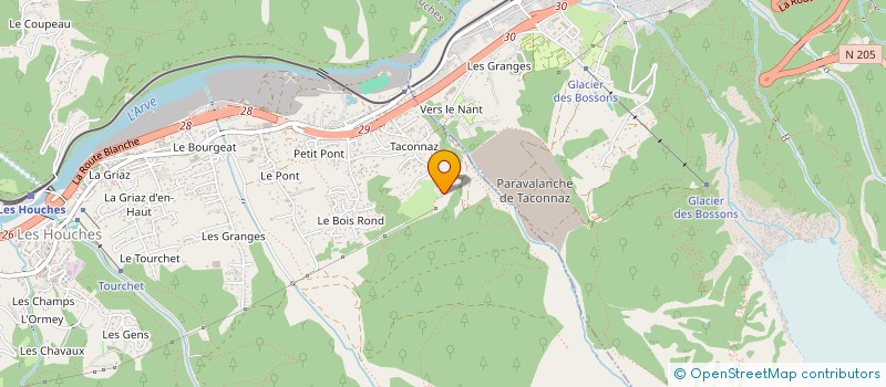 localisation de l'entreprise MADAME MARTINE CLARET-TOURNIER à LES HOUCHES