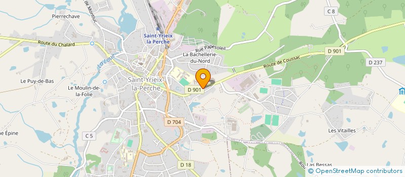 localisation de l'entreprise MADAME MARTINE COLLEU à SAINT-YRIEIX-LA-PERCHE