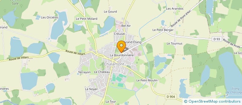 localisation de l'entreprise MADAME MARTINE COLLIGNON à CHALAMONT