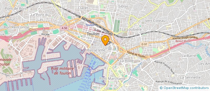 localisation de l'entreprise MADAME MARTINE COUTREAU  TOULON