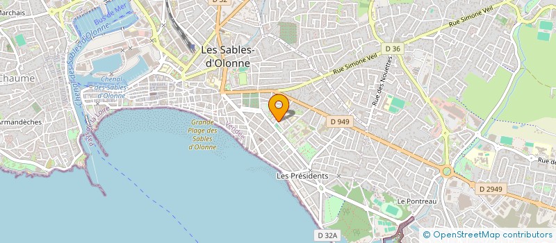 localisation de l'entreprise MADAME MARTINE COUTROT  LES SABLES D'OLONNE