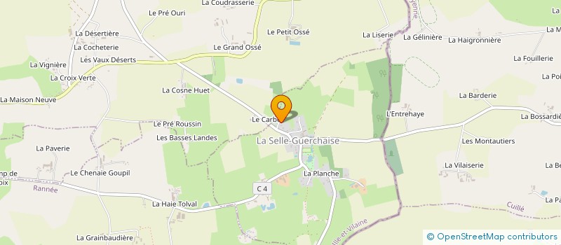 localisation de l'entreprise MADAME MARTINE COUVERT  LA SELLE-GUERCHAISE