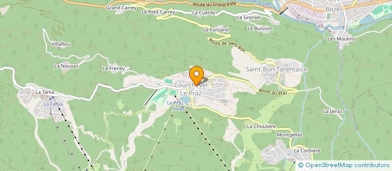 localisation de l'entreprise MADAME MARTINE CURTAUD à COURCHEVEL