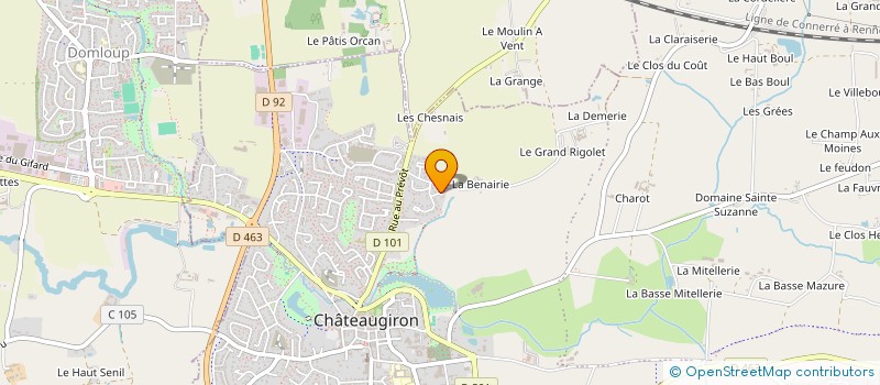 localisation de l'entreprise MADAME MARTINE D'HONDT  CHATEAUGIRON