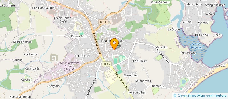 localisation de l'entreprise MADAME MARTINE DECORBEZ  FOUESNANT