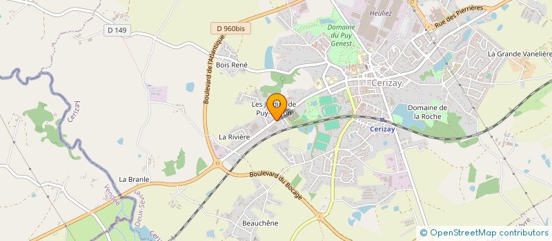 localisation de l'entreprise MADAME MARTINE DELAUNAY  CERIZAY