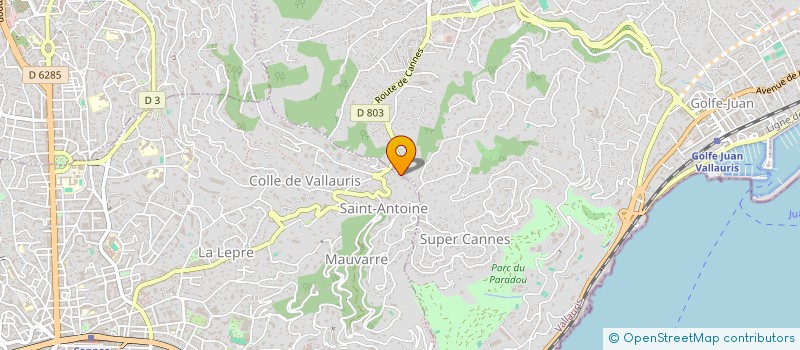 localisation de l'entreprise MADAME MARTINE DEVOS à VALLAURIS