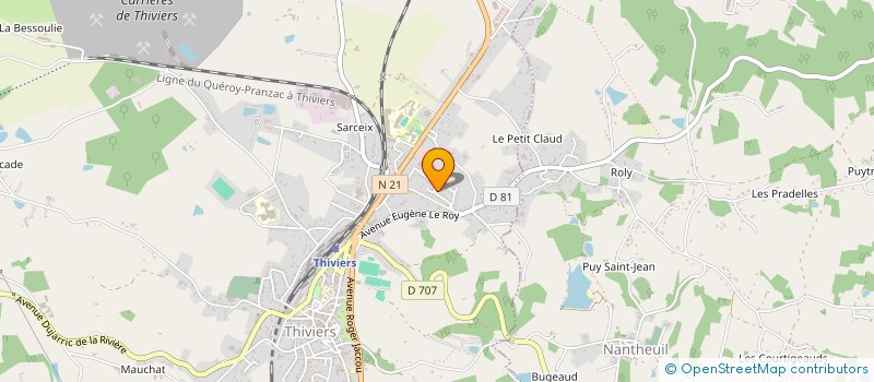 localisation de l'entreprise MADAME MARTINE DIEUAIDE à THIVIERS