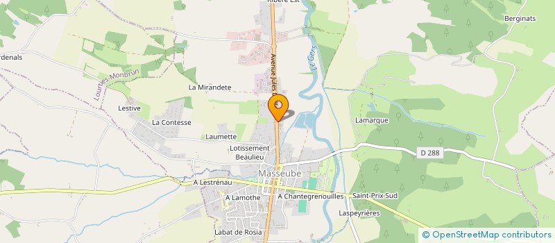 localisation de l'entreprise MADAME MARTINE DOSSAT  MASSEUBE