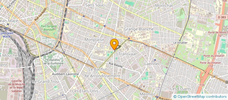 localisation de l'entreprise MADAME MARTINE DRU  LYON