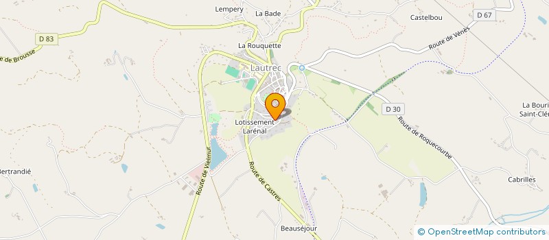 localisation de l'entreprise MADAME MARTINE DUCROCQ  LAUTREC