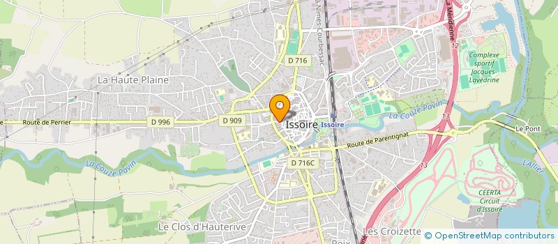 localisation de l'entreprise MADAME MARTINE DUPIEUX à ISSOIRE