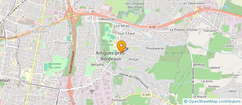 localisation de l'entreprise MADAME MARTINE DUPONT  ARTIGUES-PRES-BORDEAUX