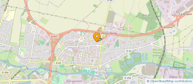 localisation de l'entreprise MADAME MARTINE DUQUESNOY  SAINT-LAURENT-BLANGY