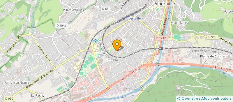 localisation de l'entreprise MADAME MARTINE EYMOND à ALBERTVILLE
