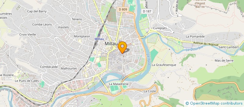 localisation de l'entreprise MADAME MARTINE FABRE à MILLAU