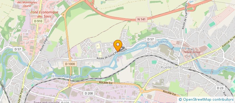 localisation de l'entreprise MADAME MARTINE FABRE  RUELLE-SUR-TOUVRE