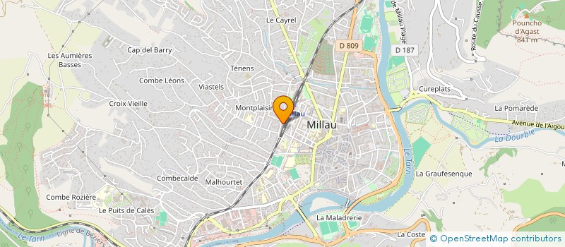 localisation de l'entreprise MADAME MARTINE FAURE  MILLAU