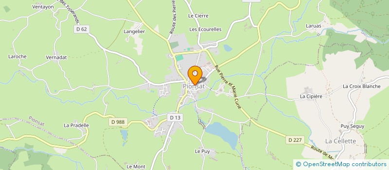 localisation de l'entreprise MADAME MARTINE FERRANDON  PIONSAT